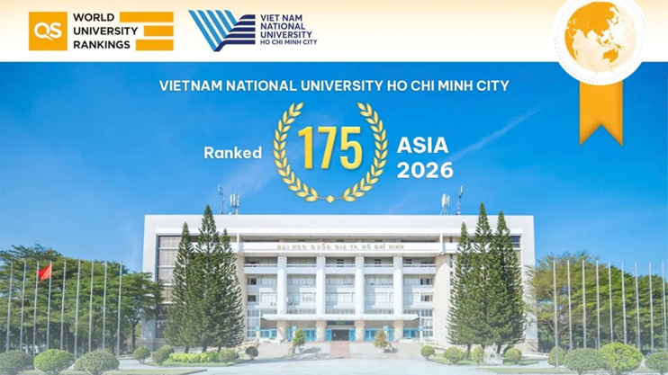 ĐHQG-HCM thăng 9 bậc trong bảng xếp hạng QS Asia 2026, vào Top 11,4% đại học xuất sắc nhất Châu Á